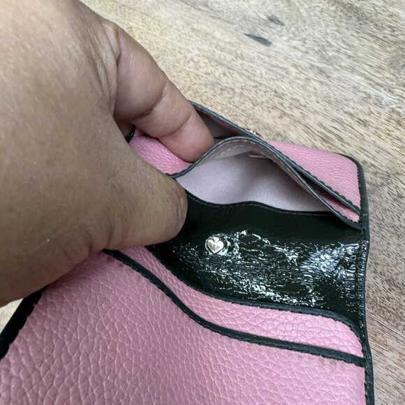 Kate Spade New York Pink Pebbled Leather Bi-Fold Wallet Card holder - Picture 4 of 10